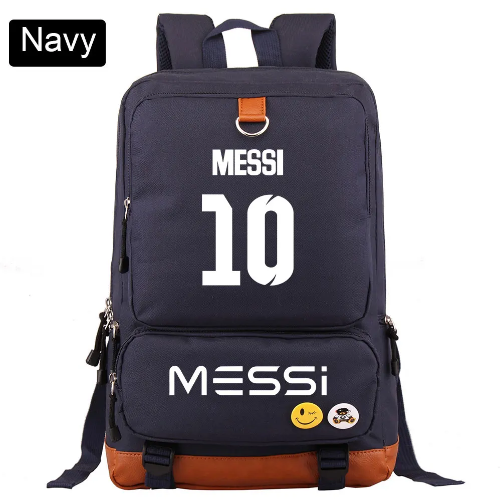 D32-19 Футбольная Звезда Месси 10, Спортивная школьная сумка с цифрами для мальчиков и девочек, женский рюкзак, подростковые школьные сумки, мужской студенческий лоскутный рюкзак - Цвет: D32-19