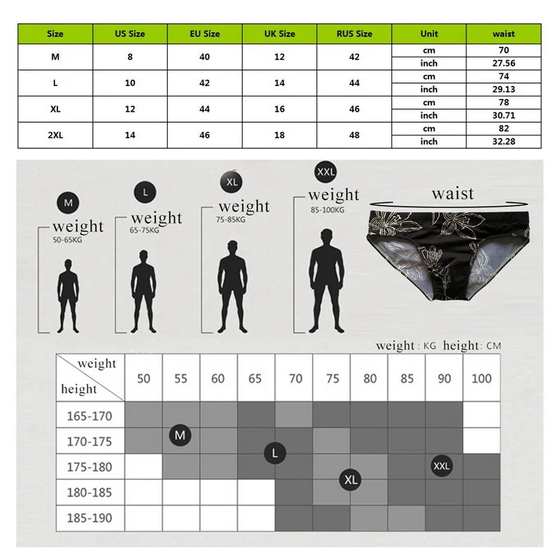 90% OFF SHUJIN 2020 Men's Swim Briefs Sexy Padded Swimwear For Men Swimming Trunks Floral Gay Mens Swimsuit Bikini Beach Bath Shorts