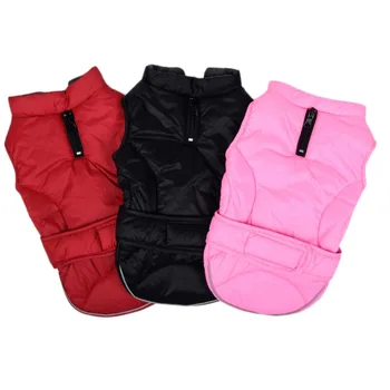 

Pet Dog Clothes for Winter Warm Comfortable Soft Double-sided Wearable Zipper Design Waterproof Pet Cotton-padded Clothes