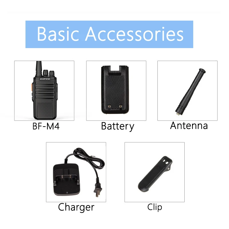 BaoFeng BF-M4 5w Walkie Talkie UHF 5800mAh Battery standby time of 22 days  Surport USB Charging for BF-888S Two Way Radios AliExpress Mobile