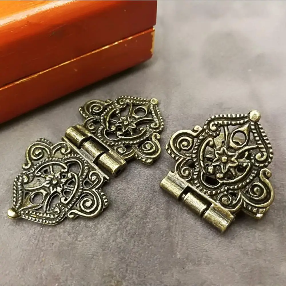 10pcs Hardware антикварная мебель печать цинковые петли толстые и маленькие листья