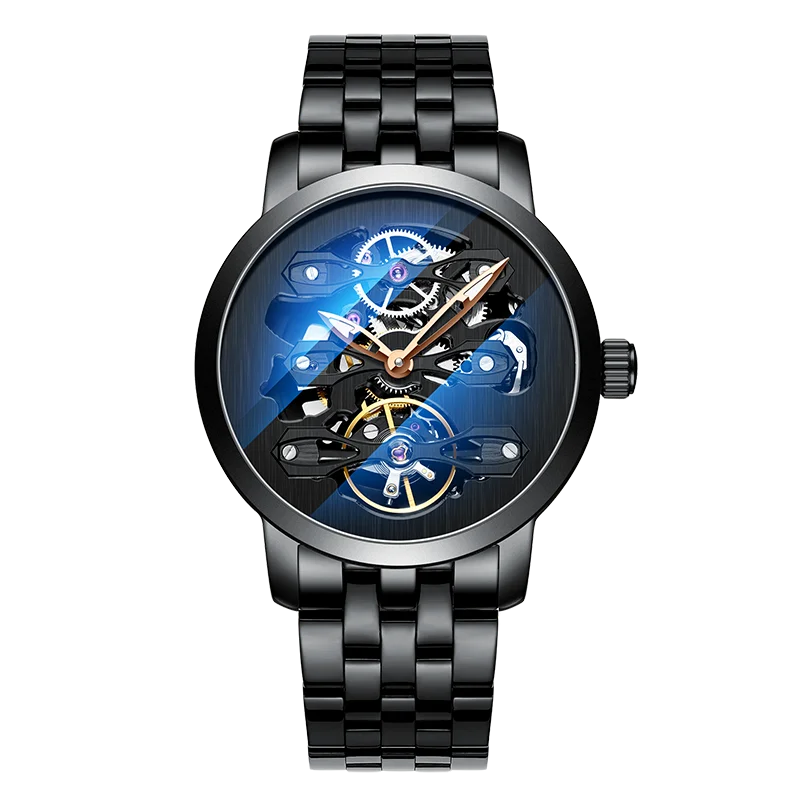 AL6811-22 AILANG, дизайн, автоматические механические часы со скелетом, Tourbillon, мужские водонепроницаемые часы с большим циферблатом, спортивные часы - Цвет: AL6811-22