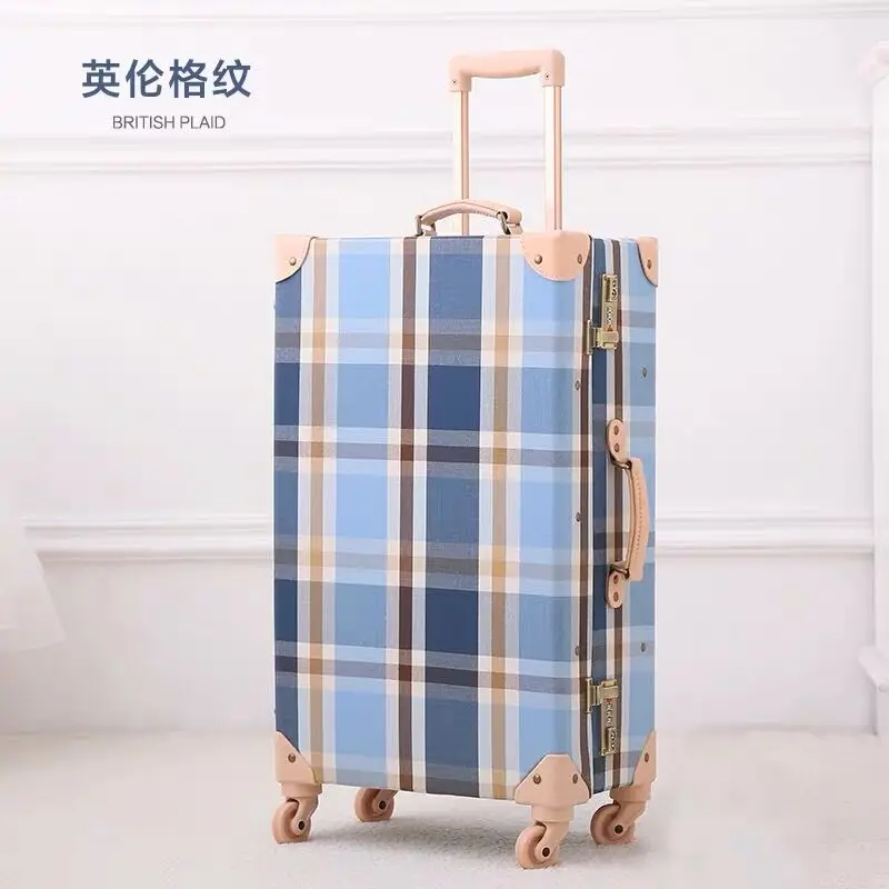 Hot!New Women 2PCS/SET Vintag Travel Suitcase Rolling Luggage sets,12"20"24"26"inch Trolley suitcase handbag Carry On Wheels