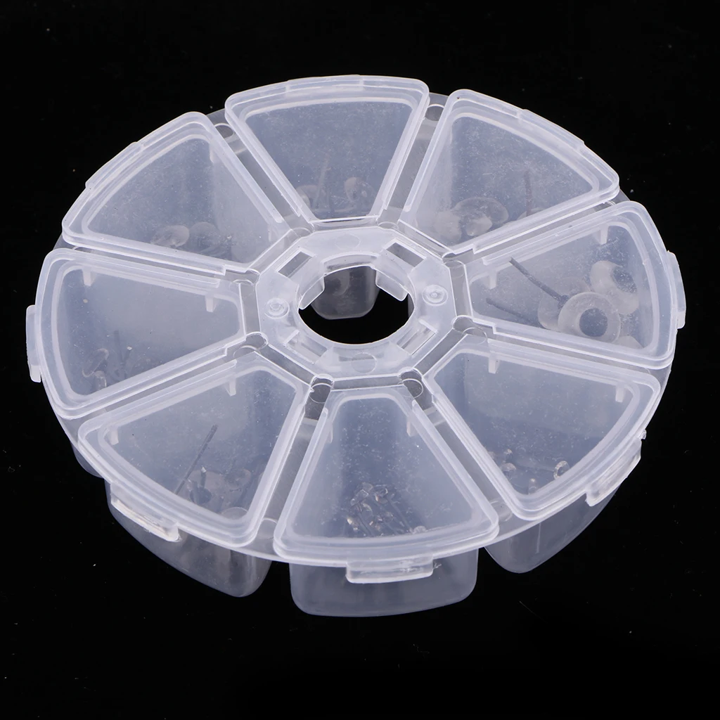 80 Pieces Lots in Box 3/4/5/6/7/8/9/10mm Glass Eyes Clear Glass Safety Eyes For Teddy Bear/Dolls/Toy Animal/Felting/Sewing