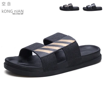 

Special offer summer men slippers daily outdoor beach black gold slippers men casual slippers slip-on non-slip slippers for men