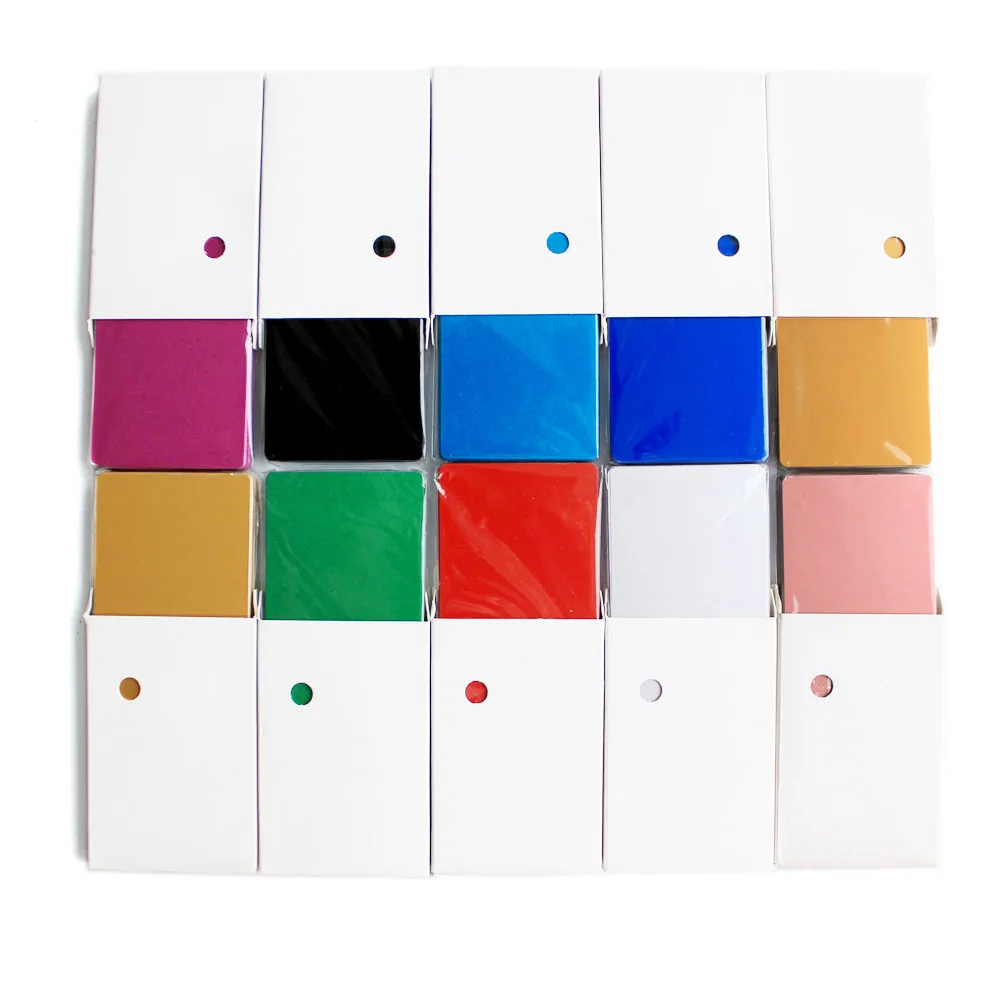 20PCS/LOT Business Name Cards Multicolor Aluminium Alloy Metal Sheet Testing Material for Laser Marking Machine