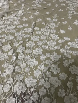 

nice looking feather embroidery tulle mesh lace fabric Jolin-10.5111 with good quality for party dress
