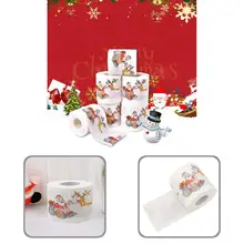 

Multi-color 1 Roll Good Unique Pattern Print Toilet Paper Lightweight Christmas Tissue BPA Free for Bathroom