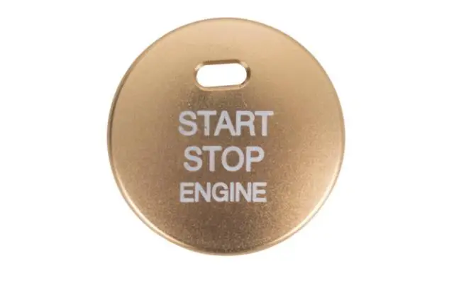 Gold Button Cover 100 шт. автомобильный Стайлинг стикер аксессуары подходят для Mazda Axela CX3 Atenza кнопка запуска двигателя авто кольцо - Название цвета: Gold Button Cover