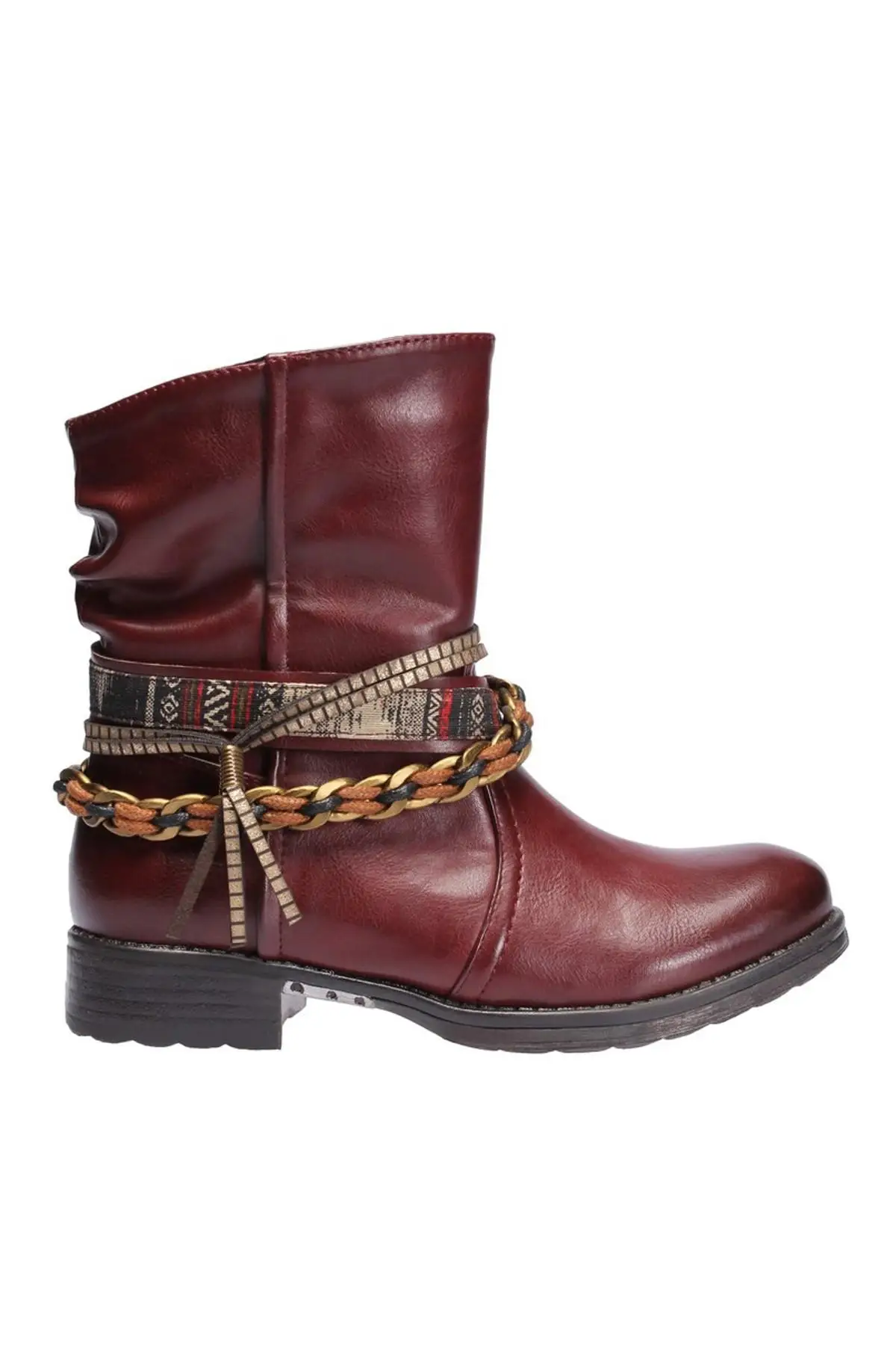 

Pearl Genuine Leather Burgundy Women 'S Boots 120130000187