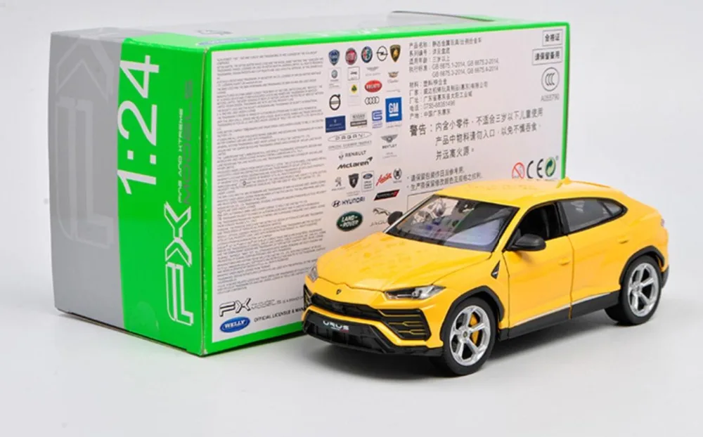 Welly 1/24 1:24 Lamborghini Urus внедорожник автомобиль внедорожник литье под давлением модели дети мальчики девочки дети день рождения игрушки