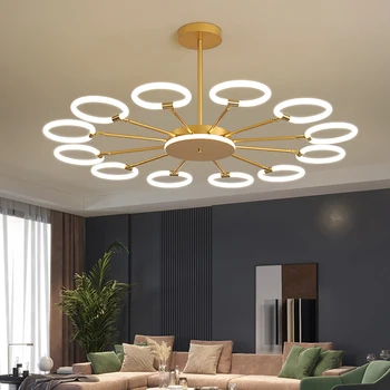 

Minimalist Modern LED Chandeliers in the Living Room Bedroom Home Lighting Fixtures Lustres Ceiling Chandelier Indoor Lighting