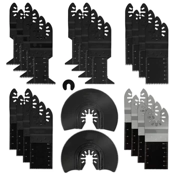 

23Pcs Oscillating Saw Blades Metal Wood Multitool Blades Quick Release Cutting Blade