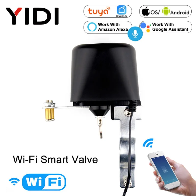 Remote-Control Water-Valve Tuya Alexa Wifi Home-Automation-Gas Google Home Wireless Mobile-Phone-App