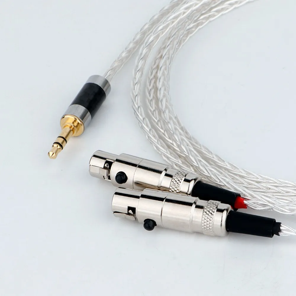 Hifi 8Core Occ Cavo Auricolare Per Cuffie Placcato Argento Per Audeze Lcd-3 Lcd-2 Lcd-X Lcd-Xc Lcd-4Z Lcd-Mx4 Lcd-Gx Lcd-24