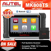 Autel maxicom mk808ts tpms ferramenta de diagnóstico automotivo ferramenta de programação ferramenta pressão dos pneus obd2 scanner pk mp808ts mk808bt