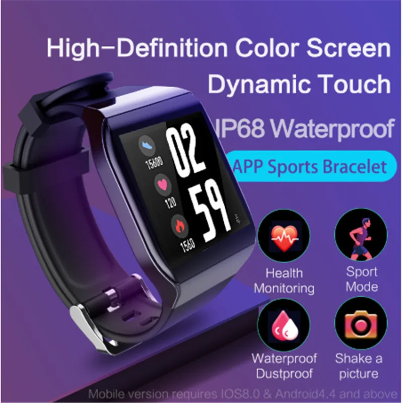 KSS901 smart bracelet with heart rate monitoring ECG blood pressure IP68 fitness tracker wristband smart fashion watch