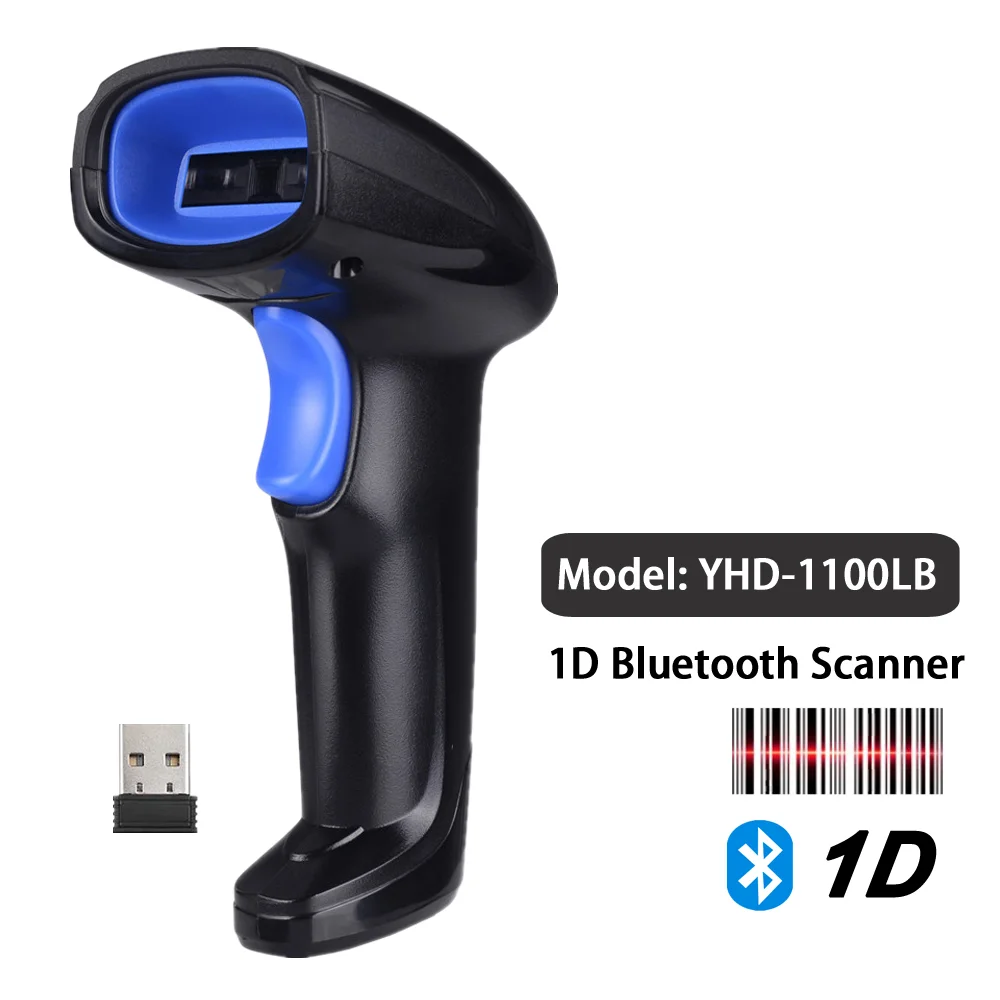 Barcode scanner YHDAA 1100L laser wired 1D and Bluetooth 5800DW 2.4G wireless 2D for mobile computer
