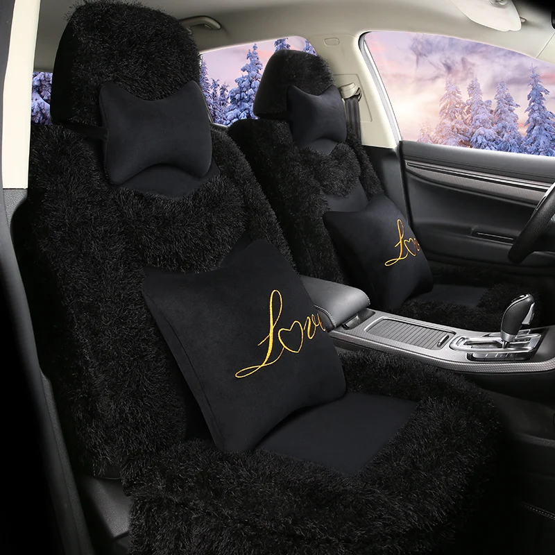 Car Seat Cover Artificial plush Auto Seats Covers for toyota corolla e150 verso fortuner harrier hi