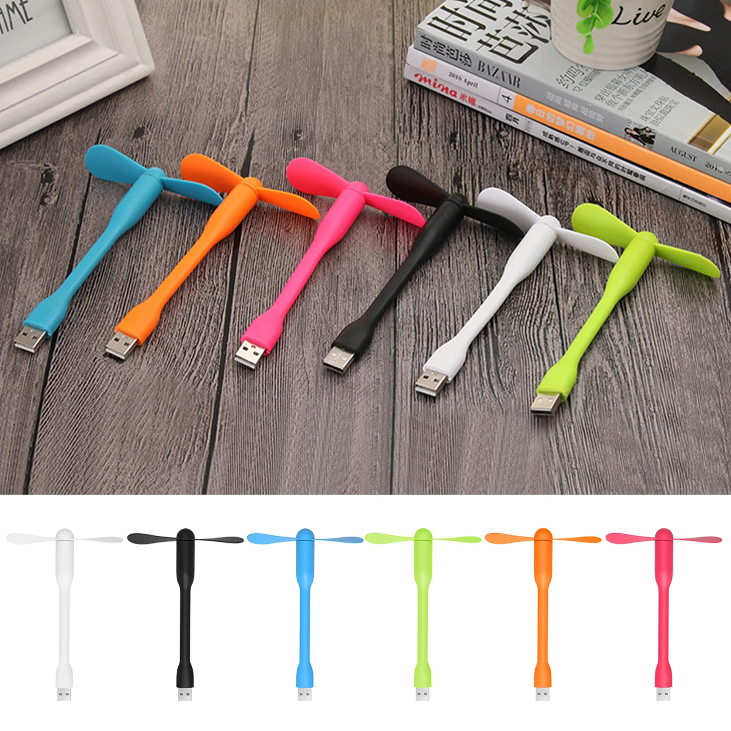 

Besegad Portable Flexible Mini Personal Cooling Cooler USB Fan for Mobile Power Laptop PC Computer iPad Home Office Accessories