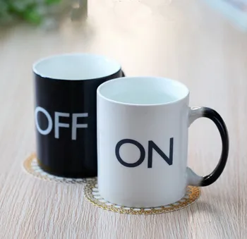 

Hot Sale Temperature Sensing Color Changing Mug OFF ON Magical Chameleon Coffee Mug Milk Tea Cup Novelty Gifts 330ml
