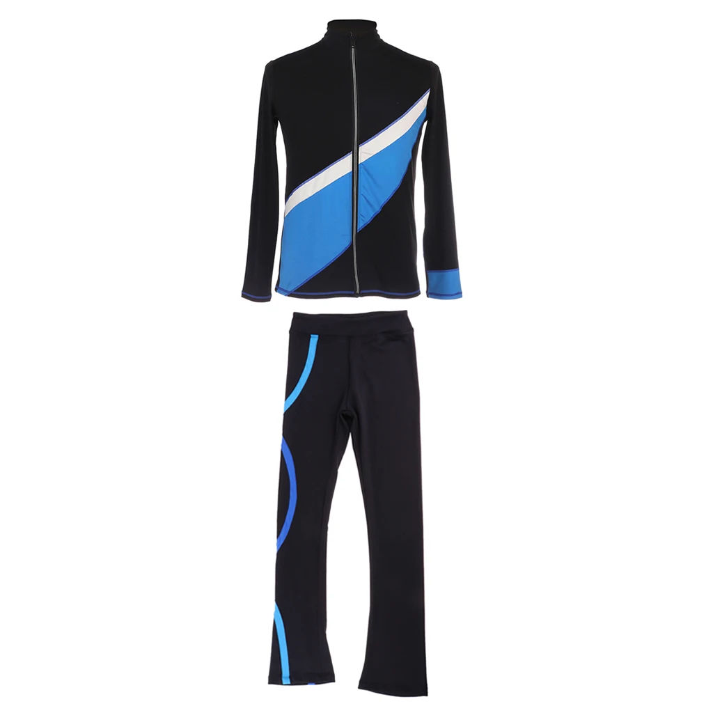 Women Girls Professional Figure Ice Skating Suit Outfit Pants Jacket Skate Gym Dance Sportswear - Multiple Sizes