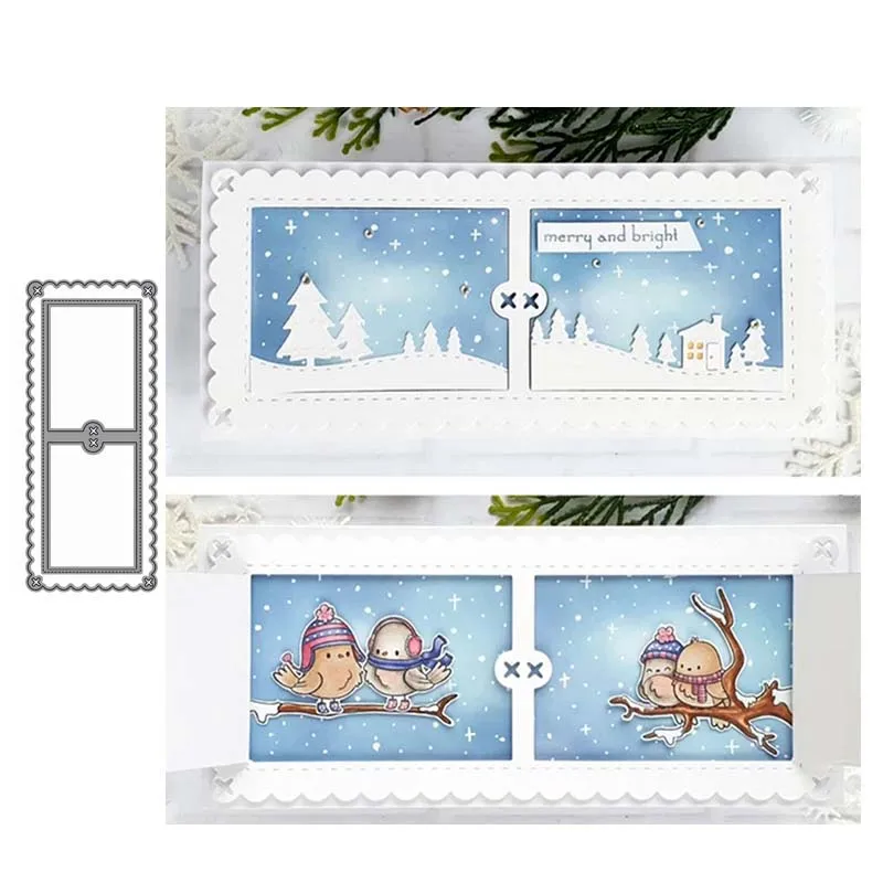 

JC 2020 New Rectangle Metal Cutting Dies Door Shape for Scrapbooking Craft Mold Stencil Handmade Tool Paper Card Make Template