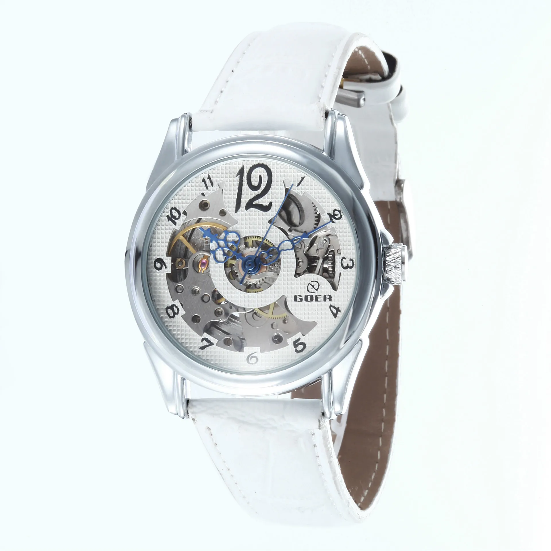 

Goer Gao'er Retro Hollow out Fully Automatic Machinery Belt Watch Men Business Watch Hot Sales