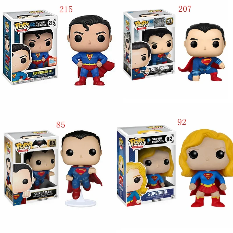 Funko Pop! Супер Герои Супермен Супергерл 10 см ПВХ виниловые фигурки Фигурки игрушки