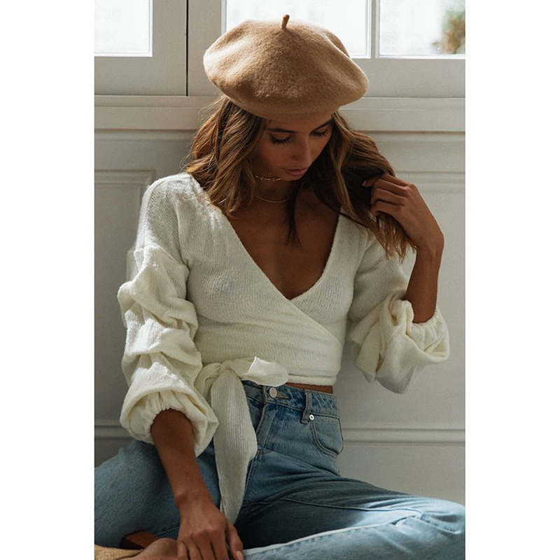 Women Sweaters And Pullovers Sale 2019 Knitwear Europe The New Autumn Winter Women's Long-sleeved With A Deep V-neck Shirt Women Sweaters And Pullovers Sale 2019 Knitwear Europe The New Autumn Winter Women's Long-sleeved With A Deep V-neck Shirt