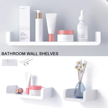 

Wall-Mounted Storage Box Bracket Household Supplies Seamless Bathroom Home Kitchen Storage Rack Floor Transport