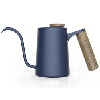 

600Ml Fashion Stainless Steel Handle Drip Coffee Pot Long Gooseneck Spout Kettle Prensa Francesa Cafe