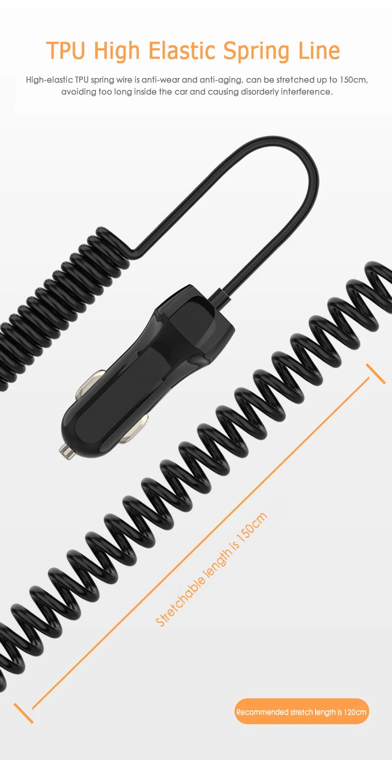 Универсальное автомобильное зарядное устройство с usb-кабелем для быстрой зарядки, зарядное устройство для мобильного телефона, кабель Micro USB type C для samsung Xiaomi huawei