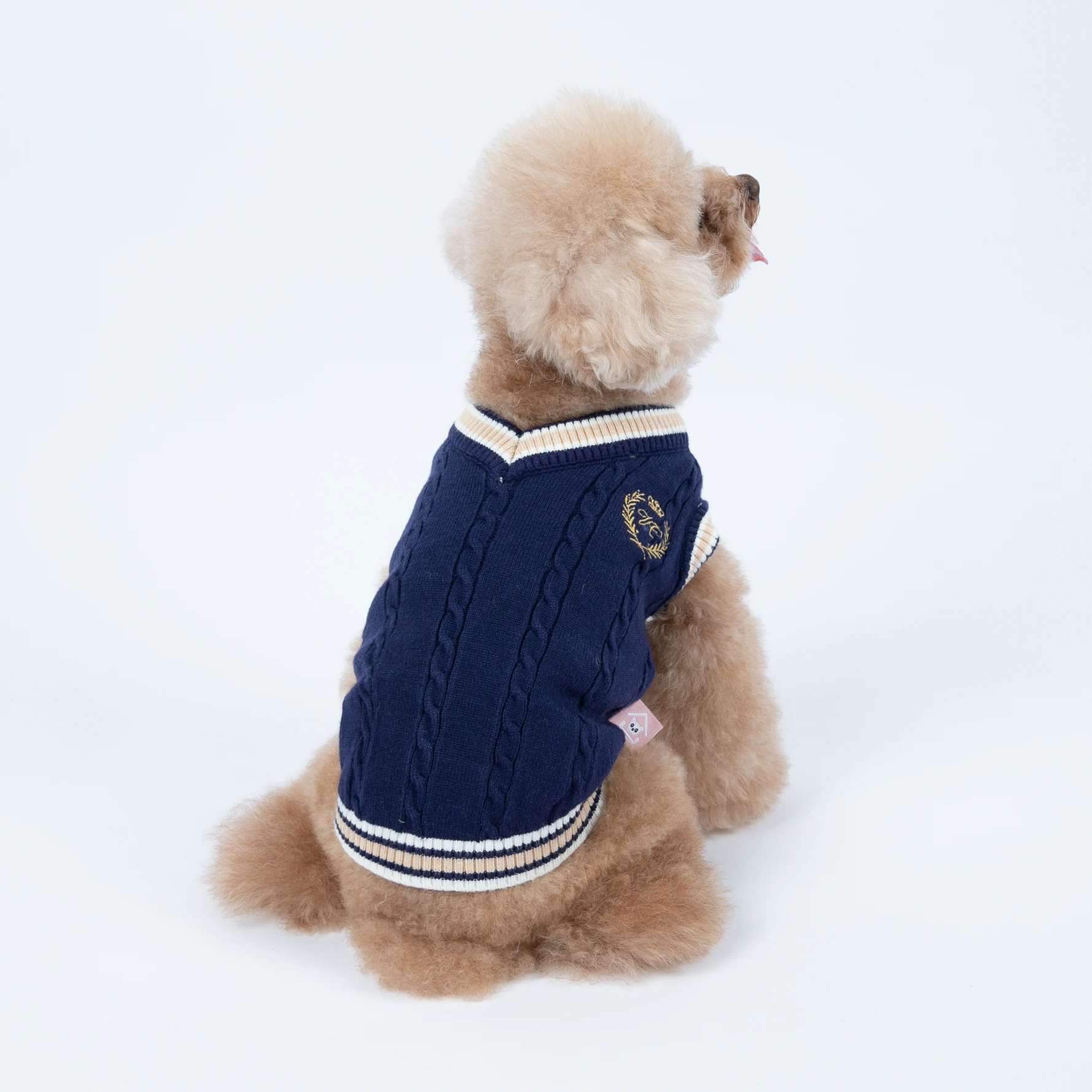 

JK Uniform Sweater Vest for Pets, V-neck Coat, Cat and Dog Clothing, Warm Clothes, Small and Medium Sized Dog, Autumn and Winter