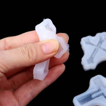 

5PCS Cross Silicone Resin Mold For Jewelry Making Casting Mould Craft DIY Tools L4ME