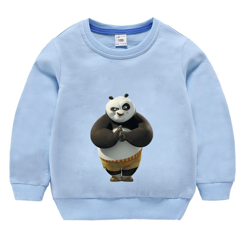 ; Осенняя детская футболка с рисунком панды для мальчиков и девочек; Забавный красивый цвет; детские топы с круглым вырезом; детская футболка с рисунком; свитер для малышей - Цвет: as picture