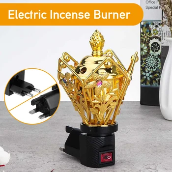 

220V-240V Two/Three Plug Portable Electric Burner Incense Metal Pearl Incense Electric Incense Burner Home Decoration