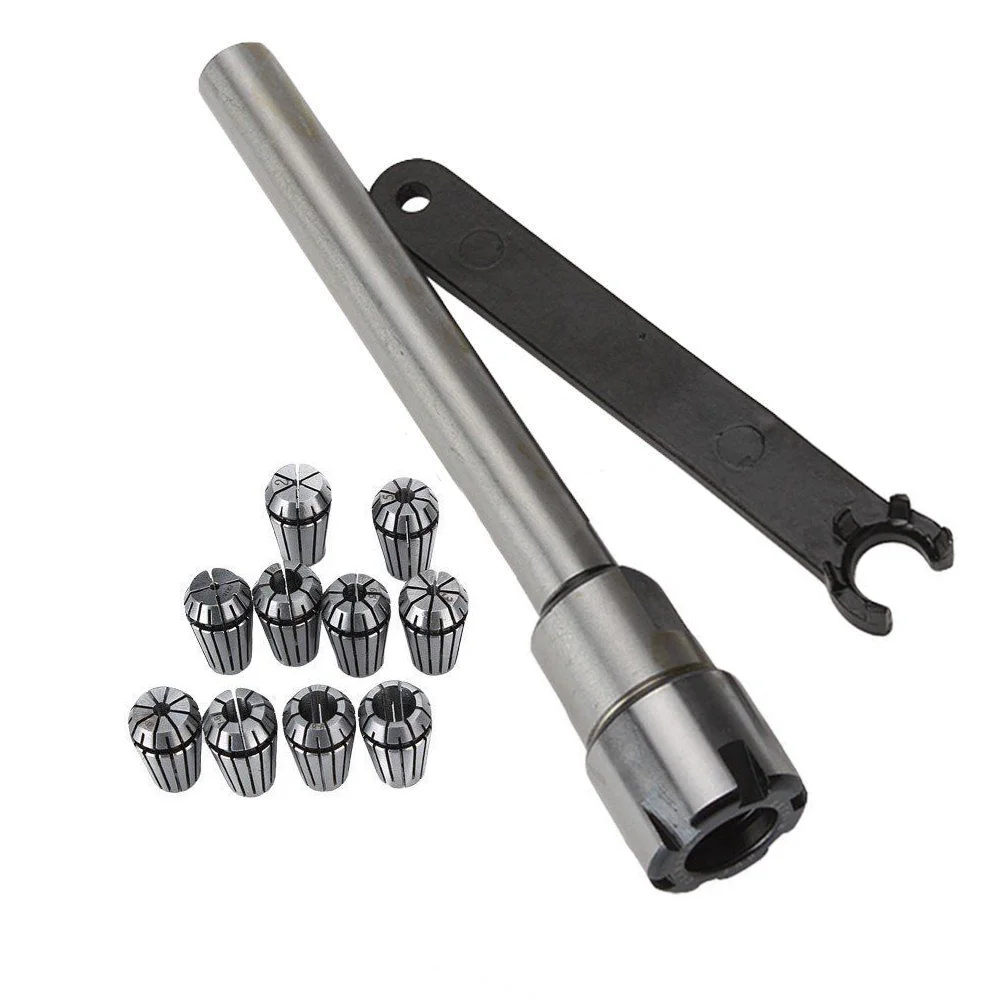 

C12 ER16M 100L Straight Shank CNC Collet Chuck + Wrench +Spring Collets