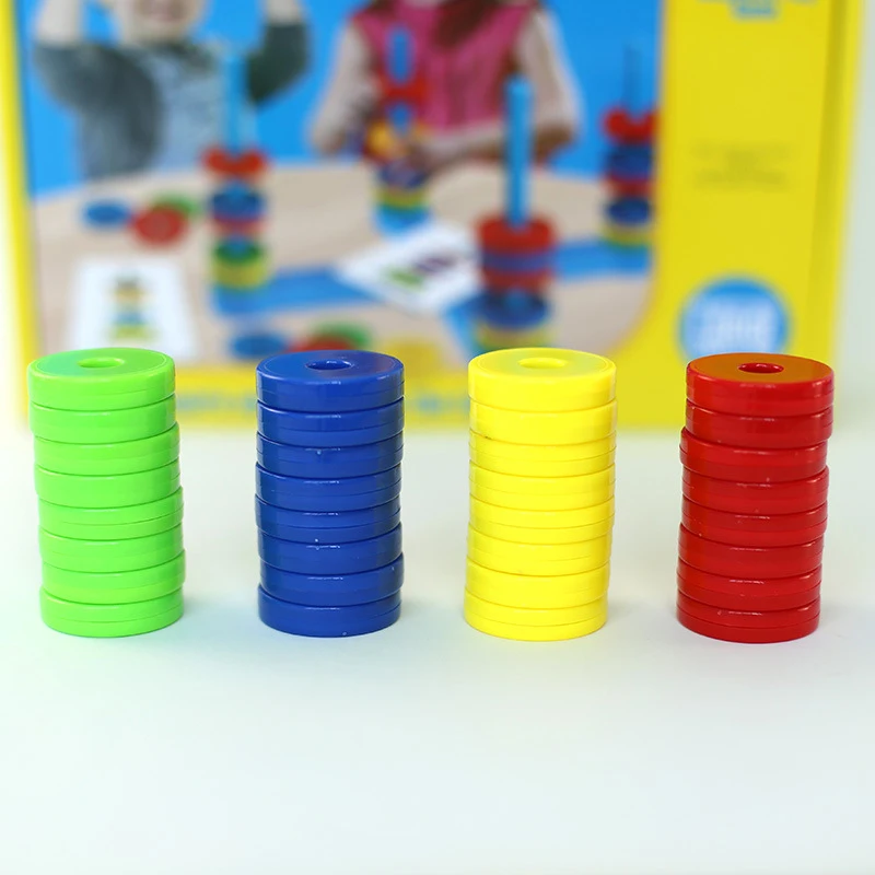 Kid Puzzle Board Game Toy Color Cognitive Science Learning Magnetic Ring Interactive Party Games Education Toy Gift For Children 5