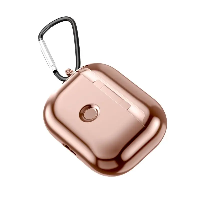 Защитный чехол с крючком для Airpods Pro 3 однотонный портативный из ТПУ защитой от
