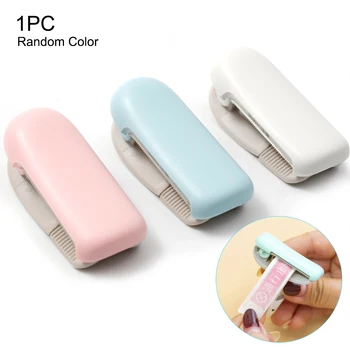 

1pcs Cute creative Stationery Mini Washi Tape Dispenser Kawaii Portable Plastic Office Scotch Tape Cutter School Supplies