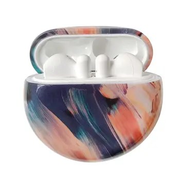 

Marble Pattern Headset Case Hard PC Protective Cover for Huawei-Freebuds 3