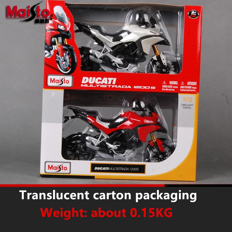 Коллекционная модель мотоцикла Maisto 1:12 Ducati 1200S Подарочный игрушечный