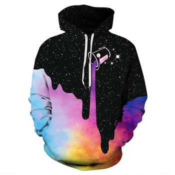 

Autumn Winter Fashion Hoodie Colorful Pullover Long-sleeved Loose Women&Men Hoodies Sweatshirts Female Casual 2019