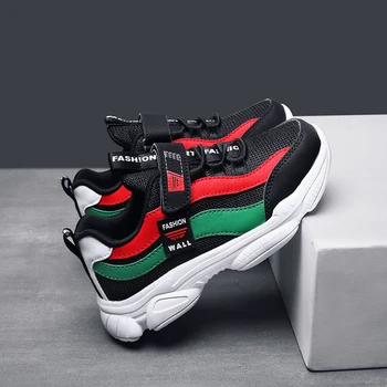 

2020 Hot Little Boys Sneakers Mesh Breathable Kids Walking Shoes Anti Slip Boy Luxury Brand Shoes Comfortable Sport Shoes Kids