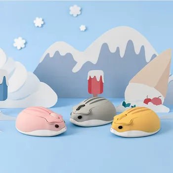 

Wireless Mouse Cute Cartoon Pink A Gift USB Optical Computer Mini Mouse Hamster Design Gaming Mouse For Computer PC Laptop