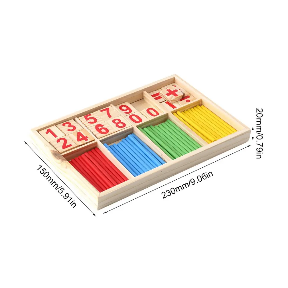 Hot! 3sets Intelligence Great Toys Montessori Math Wooden Material Color Calculation Early Education Enlightenment Toy New Sale