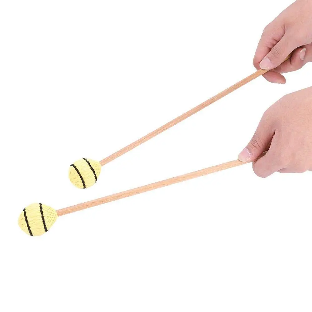 1 пара Киянки Marimba, ударные Киянки с пряжей и гладкой деревянной ручкой для профессионального игрока