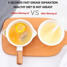 Смазочный сепаратор керамическое масло суп сепаратор чаша с деревянной анти-обжигающей ручкой кухонные инструменты для дома