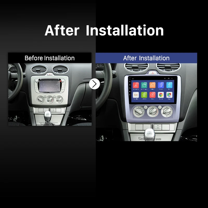Автомагнитола Seicane 2DIN Android 10 для ford focus EXI MT 2 3 2004 2005 2006 2007 2008 2009 2010 2012 GPS